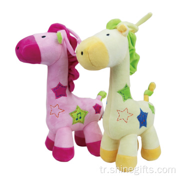 Bebek için sevimli peluş zürafe oyuncakları